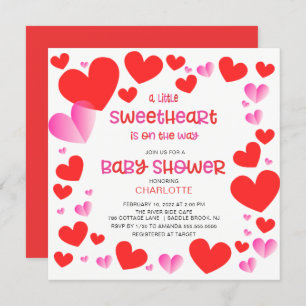 Invitation Petites filles amies colorées Baby shower Invi