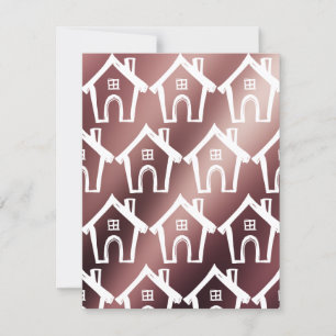 Invitation Petites maisons blanches sur Rose Gold Nouvelle ca