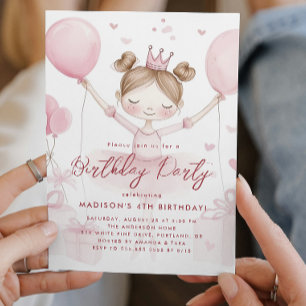 Invitation Petites princes et fête d'anniversaire de la Couro