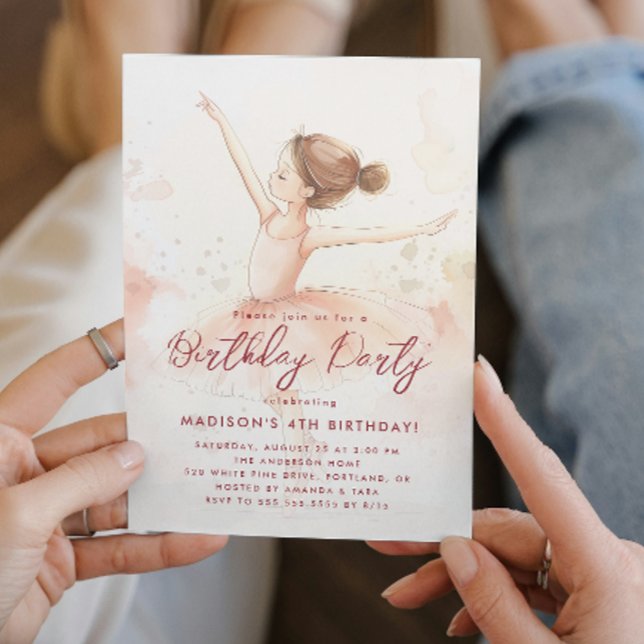 Invitation Petites princes rose et beige fête d'anniversaire (Créateur téléchargé)