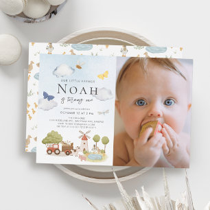 Invitation Petits animaux de ferme agricoles 1er anniversaire