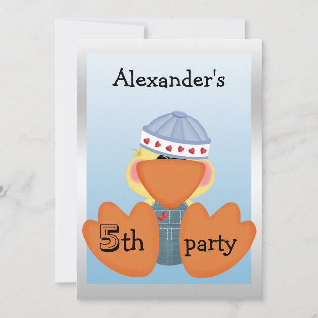 Invitation Petits Canards, Cœurs d'Amour & Bateaux 5e Anniver (Devant)
