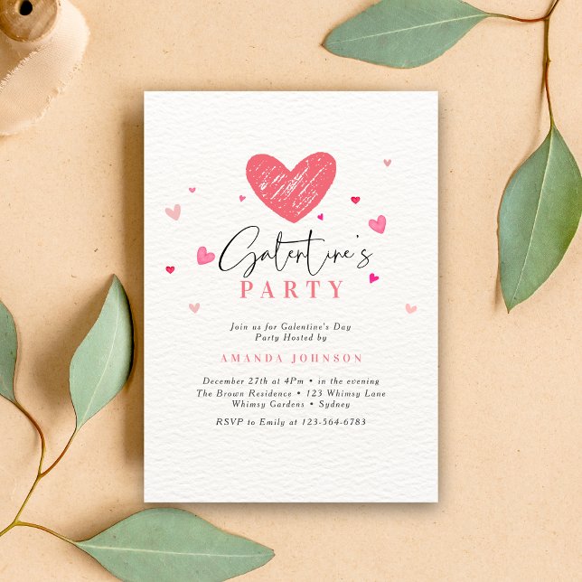 Invitation Petits cœurs mignons tendance Saint-Valentin (Créateur téléchargé)