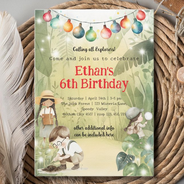 Invitation Petits explorateurs fête d'anniversaire (Créateur téléchargé)