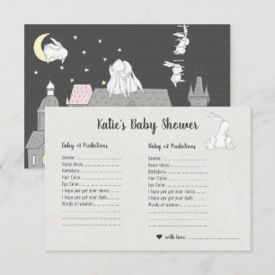 Invitation Petits Lapins   Jeu de devinette pour Baby Shower 