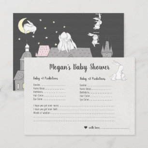 Invitation Petits Lapins   Jeu de devinette pour Baby Shower 