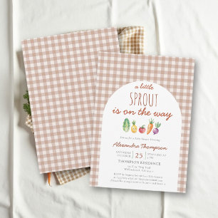 Invitation Petits légumes en germes Ferme à table Bébé d'auto