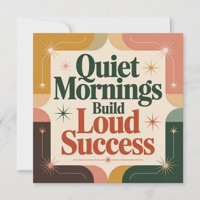Invitation Petits Matins Calmes Construisent un Grand Succès (Devant)