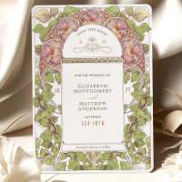Petunia Sauvez la date Art Nouveau Vintage par Muc