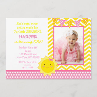 Invitation Peu d'invitation de fête d'anniversaire de photo
