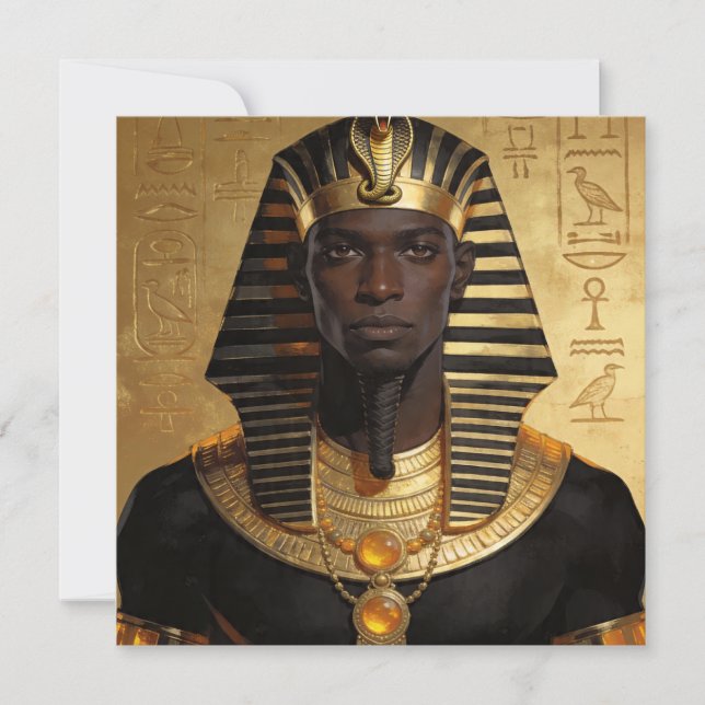 Invitation Pharaoh Energy — Ancient African King Modern Art  (Devant)