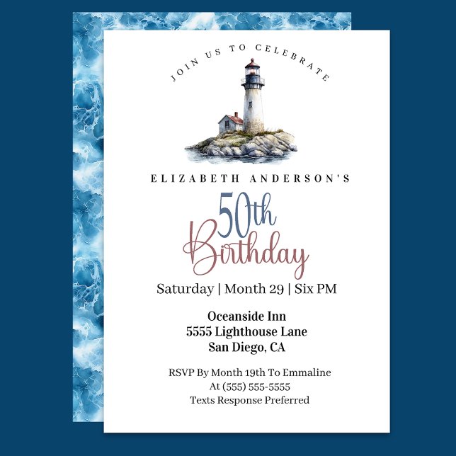 Invitation Phare 50e Anniversaire (Créateur téléchargé)
