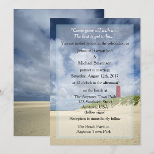 Invitation Phare À La Plage Mariage Décontracté