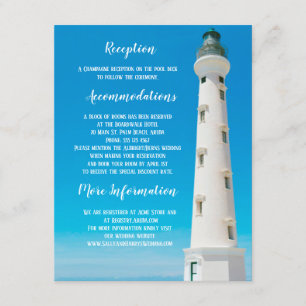 Invitation Phare Aruba Destination Mariage Enclôture