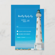 Phare Aruba Destination Mariage RSVP Réponse