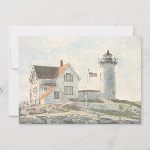 Invitation Phare de Cape Neddick aquarelle