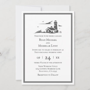 Invitation Phare Nautique Tout En Un Mariage De Plage