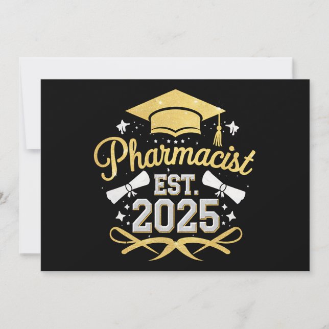 Invitation Pharmacien Diplômé de Pharmacie 2025 (Devant)