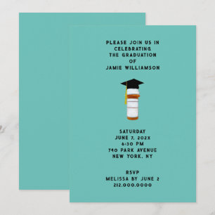 Invitation Pharmacienne Fête de Graduation de l'école de phar