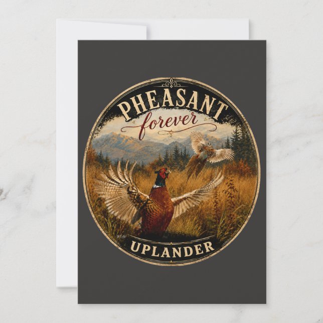 Invitation Pheasant Forever – Art de la faune de chasse en ha (Devant)