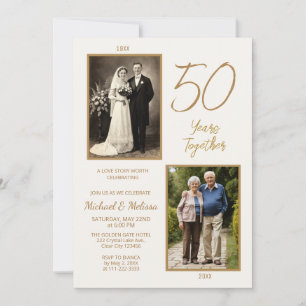 Invitation Photo 50 ans ensemble 50e anniversaire