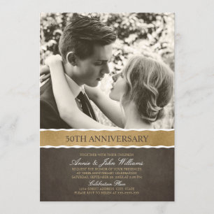 Invitation Photo 50e anniversaire de mariage Votre image ici