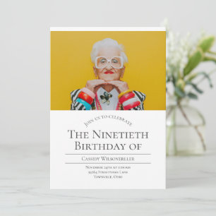 Invitation Photo 90 anniversaire