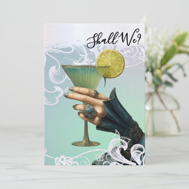 Invitation *~* PHOTO A101 Cocktail Orné 20 ENTERREMENT DE VIE (Debout devant)