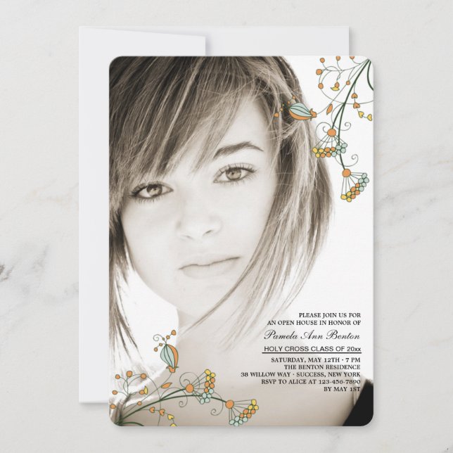 Invitation photo à des coins précis (Devant)