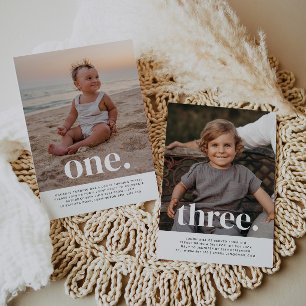 Invitation Photo à double face Anniversaire - Garçons