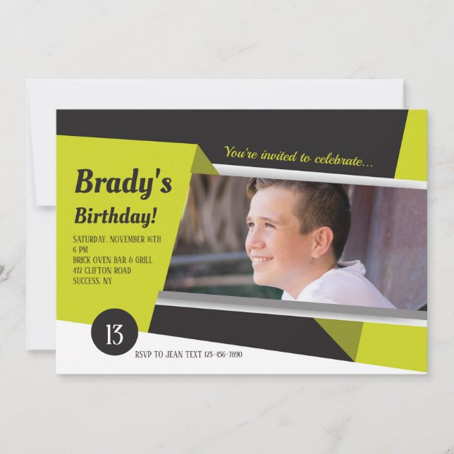 Invitation photo à la mode (Devant)