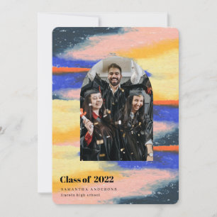 Invitation Photo Abstraite colorée moderne