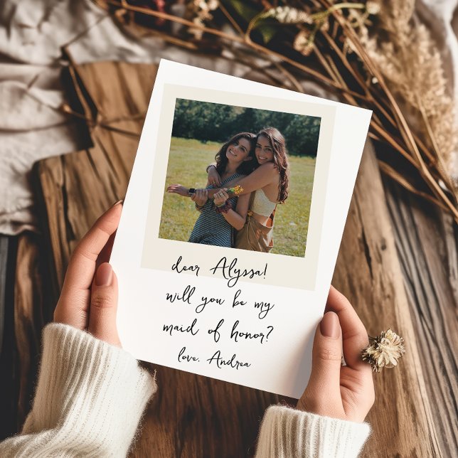 Invitation Photo Ancienne Proposition Manuscrite de Demoisell (Créateur téléchargé)