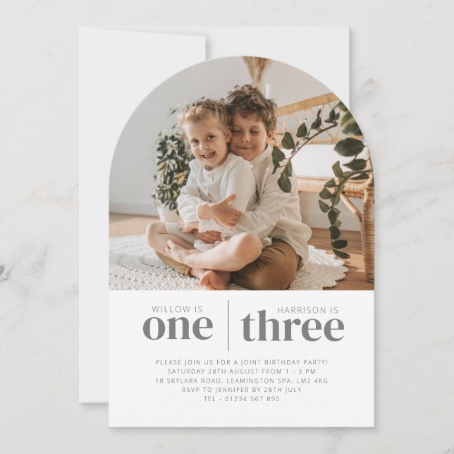 Invitation Photo Anniversaire conjoint 1er et 3e Arc (Devant)