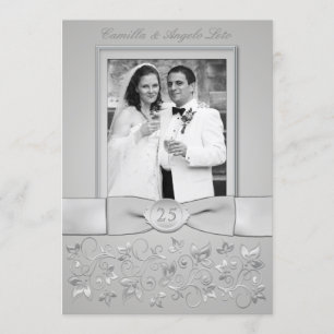 Invitation photo anniversaire de mariage 25 ans av