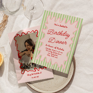 Invitation Photo Anniversaire Dîner d'anniversaire
