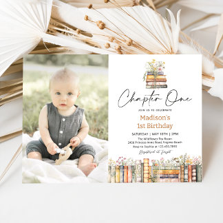 Invitation photo Anniversaire du livre d'histoire