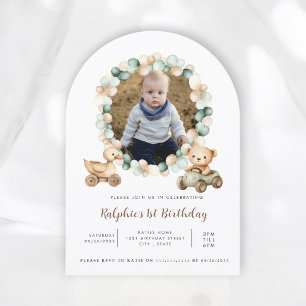 Invitation Photo Anniversaire Premier Bois Verdure