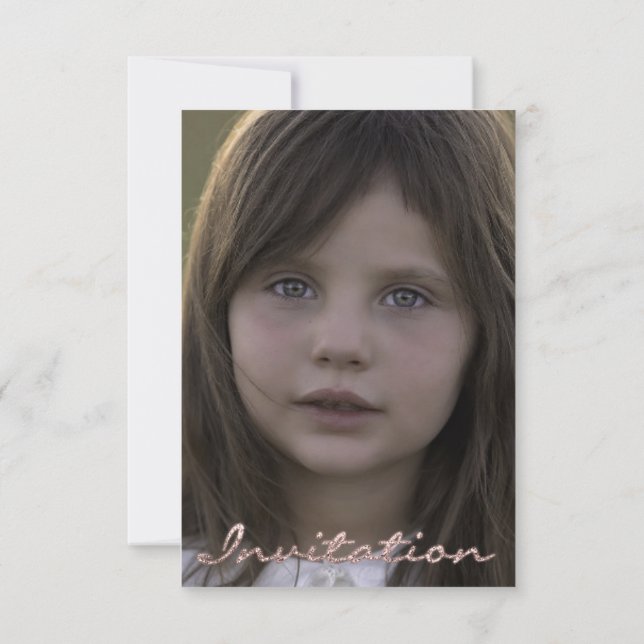 Invitation Photo Anniversaire Rose Gold Parties scintillant (Dos)