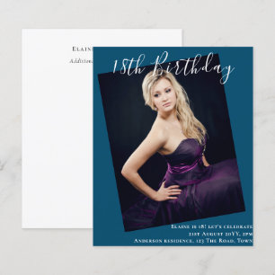 Invitation photo annonce 18e anniversaire petit bu