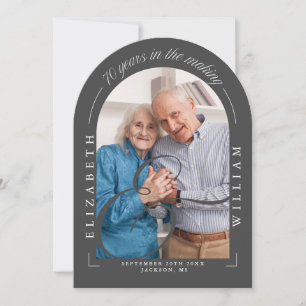 Invitation Photo Appel Calligraphie 70e Anniversaire de Maria