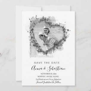 Invitation *~* PHOTO AR6 Coeur MARIAGE ÉCONOMISER LA DATE QR