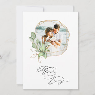 Invitation *~* PHOTO AR6 RSVP + QR Gold Mariage