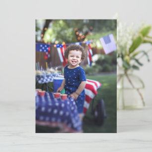 Invitation Photo Arrière - plan Anniversaire fête Vellum