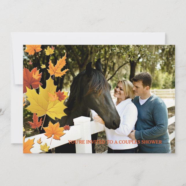 Invitation photo Arrière - plan d'automne (Devant)
