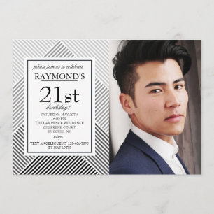 Invitation photo Arrière - plan géométrique