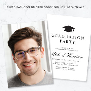 Invitation Photo Arrière - plan Graduation Party Vellum Overl