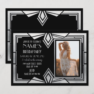invitation photo Art déco des années 1920 Gatsby