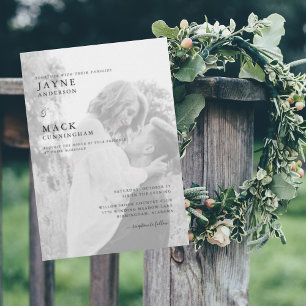 Invitation Photo assombri avec notre mariage de famille