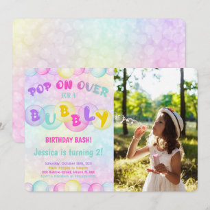 Invitation photo avec bulles